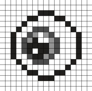 a black and white cross - stitch pattern with squares in the shape of a skull