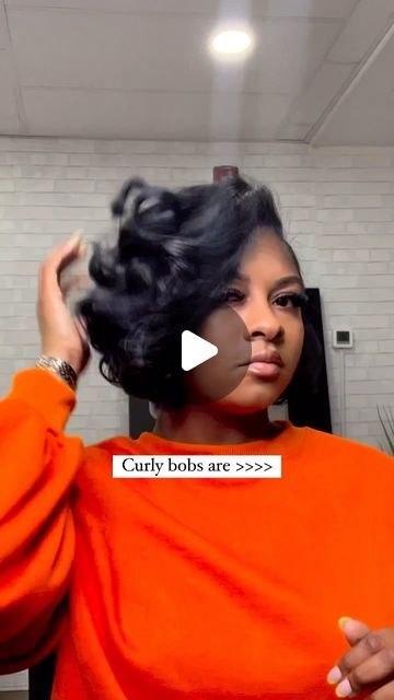 VoiceOfHair ®️ | Now THIS is a bob😮‍💨🔥  Still crushing on this luscious silk press and bob cut ⁠by @hairhabitssalon ✂️🔥 @shes.it__ ‘... | Instagram Gorgeous Short Hairstyles, Curly Bobbed Hairstyles, Mini Bob Black Women, Pin Curl Bob Black Women, Curly Bobs For Round Faces, Curled Bobs For Black Women, Natural Bob Haircut, Black Hairstyles Long Hair, Medium Hairstyle Black Women