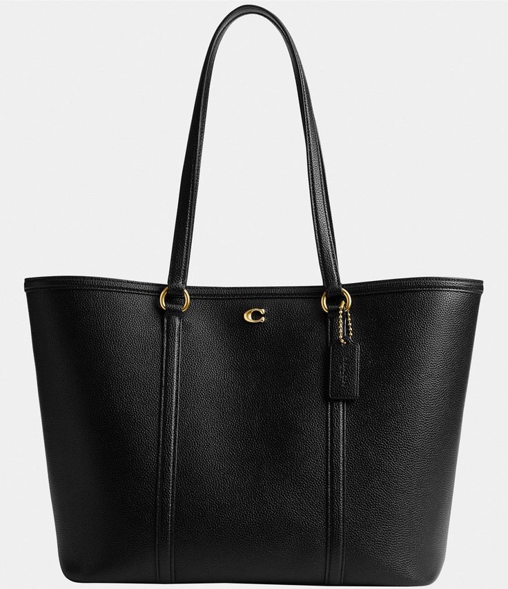 From COACH&#x2C; the Legacy Pebbled Leather Tote Bag features: A classic wardrobe staple&#x2C; this polished pebbled leather tote by COACH is always in style. LeatherSnap closureBrass-tone hardware & logo; interior zip pocketSpot cleanApprox. 11" W x 11" H x 5-.5" D (width is measured across the bottom of handbag); 1.65 lbs. approx. weightApprox. 10" L handlesImported. Elegant Shoulder Bag With Pebbled Texture, Chic Formal Bag With Pebbled Texture, Elegant Pebbled Texture Shoulder Bag For Formal Occasions, Classic Formal Shoulder Bag With Pebbled Texture, Elegant Everyday Shoulder Bag With Pebbled Texture, Classic Rectangular Shoulder Bag With Pebbled Texture, Elegant Bags With Pebbled Texture For Everyday Use, Classic Rectangular Pebbled Shoulder Bag, Classic Rectangular Pebbled Texture Shoulder Bag