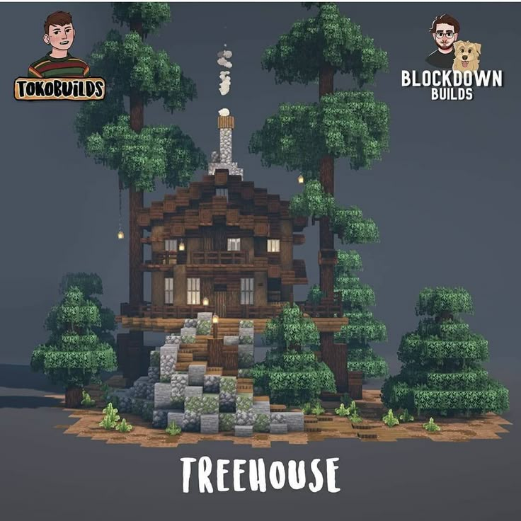 an image of a treehouse in minecraft