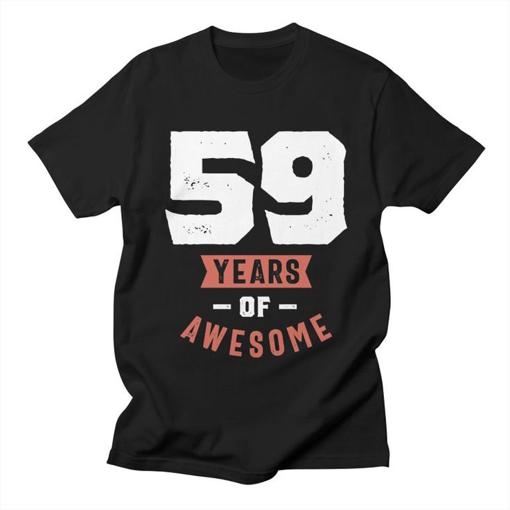 a black t - shirt with the number 59 years of awesome