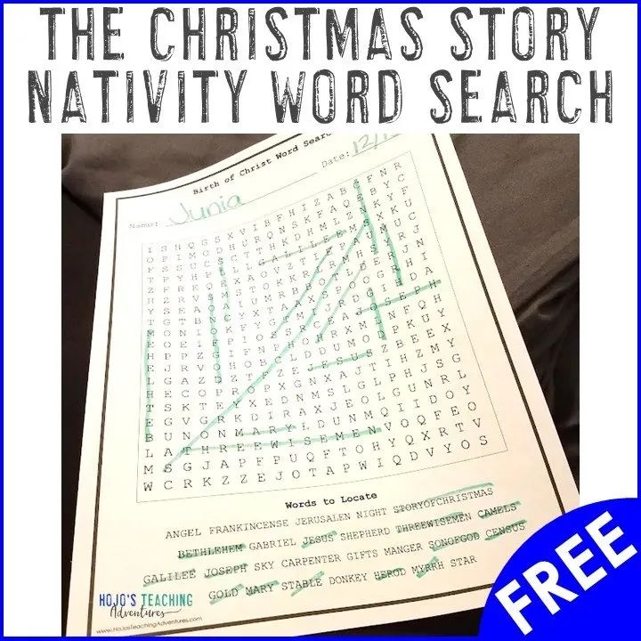 the christmas story nativity word search is here