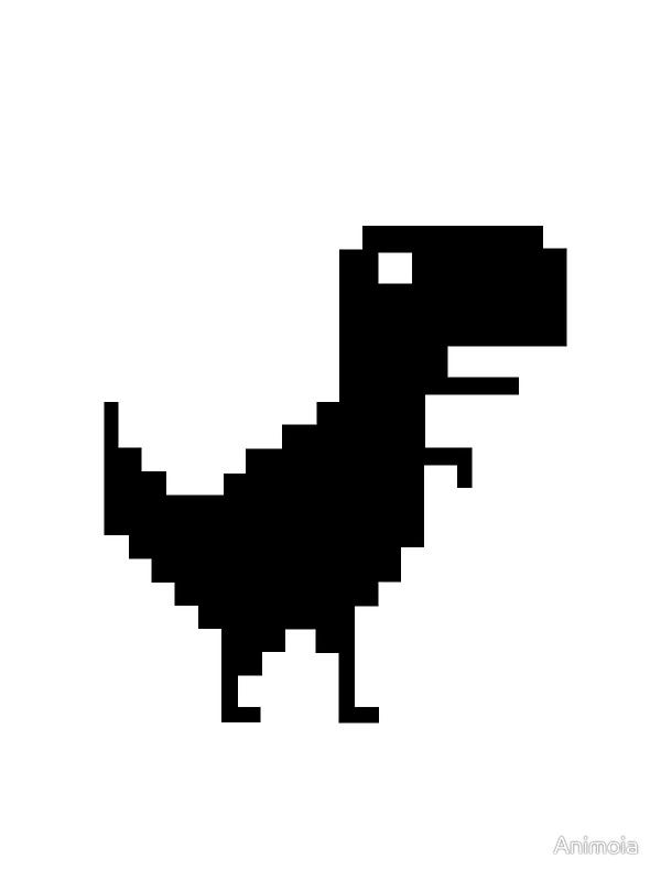 a black and white pixellated image of a t - shirt that looks like a dinosaur