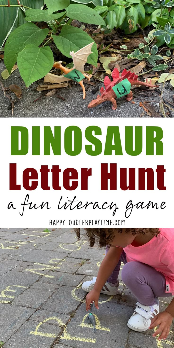 Dino Literacy Preschool, Dinosaur Day Activities, Dinosaur Phonics, Dinosaur Literacy Activities Preschool, Dinosaur Activities Kindergarten, Dinosaur Arts And Crafts, Preschool Dinosaurs, Dinosaur Preschool, Letter Hunt