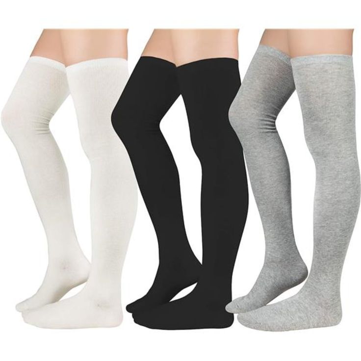 New Product 75%Polyester 23%Acrylic 2%Spandex Machine Wash Material: Women’s Running Socks Made Of Cotton And Spandex. Socks Have Good Moisture Wicking Performance. Socks Containing Cotton Will Not Wear The Skin During Exercise. Size: Sports Multi-Sport Socks Are Only One Size. Because Of Its Elasticity, No Matter Whether Your Legs Are Thick Or Thin, You Don't Have To Worry That The Socks Don't Fit Your Size. And It Will Not Deform After You Wear It For A While. Design: Over-Knee Socks Can Pull Stocking Socks, Thigh High Tights, Womens Knee High Socks, Over Knee Socks, Striped Tights, Over The Knee Socks, Running Socks, Thigh High Socks, Grey Material