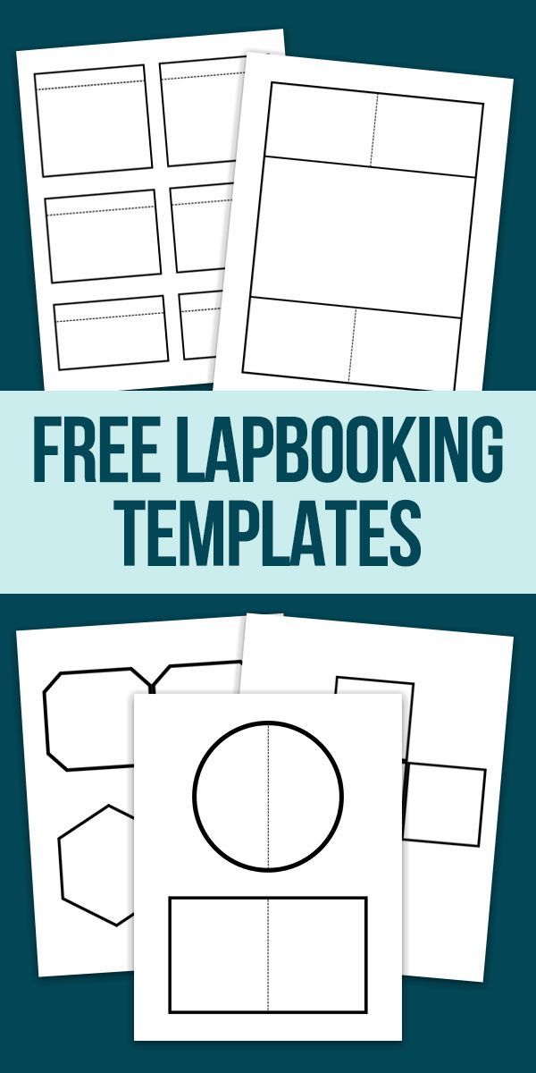 the free lapbooking templates for kids to use with their own book pages