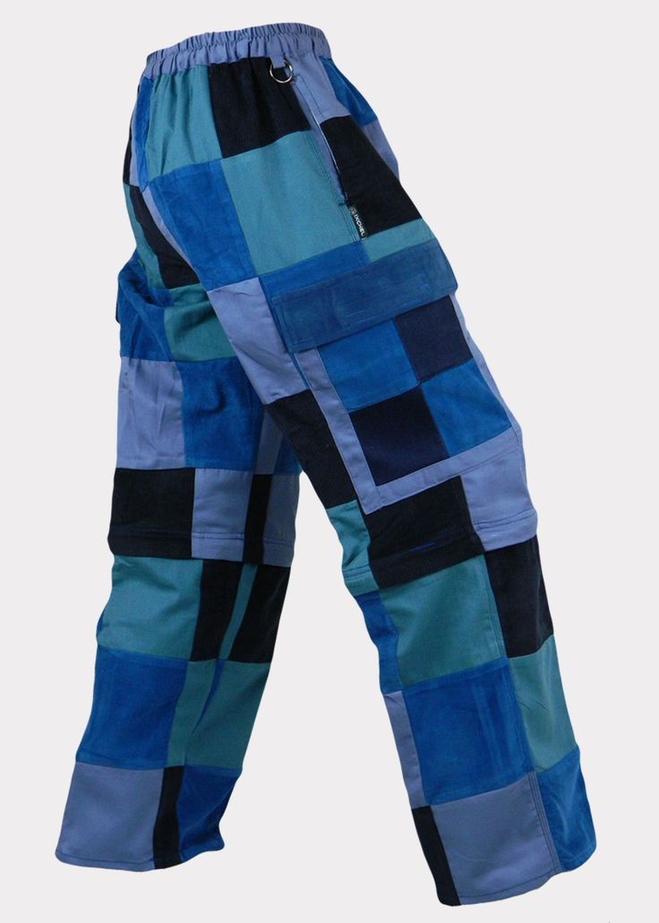 Our Classic Patchwork Pants and Classic Cargo Patchwork Shorts in one! Be prepared in style with these convertible pants. Corduroy & cotton twill in 3 colors. Blue Patchwork Bottoms For Streetwear, Cotton Cargo Pants With Patchwork, Cotton Cargo Trousers With Patchwork, Cotton Patchwork Cargo Trousers, Patchwork Pants Men, Blue Patchwork Cotton Cargo Jeans, Blue Patchwork Long Pants Bottoms, Blue Patchwork Trousers, Blue Cotton Cargo Pants With Patch Pockets