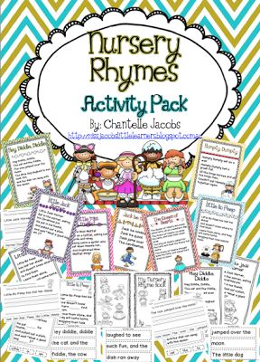 the nursery phyms activity pack with pictures and instructions for children to learn how to read