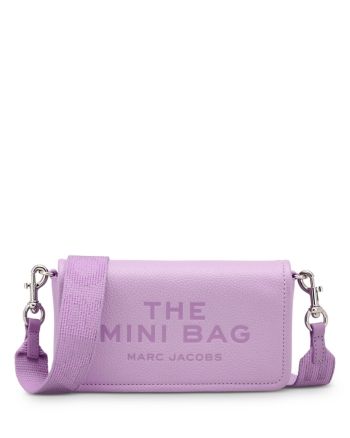 Marc Jacobs The Mini Bag Leather Crossbody Bag Wishlist, Purse Purple, Dream Bags, Purple Purse, Small Leather Bag, Purple Bag, Debossed Logo, Ladies Clutch, Flat Stomach