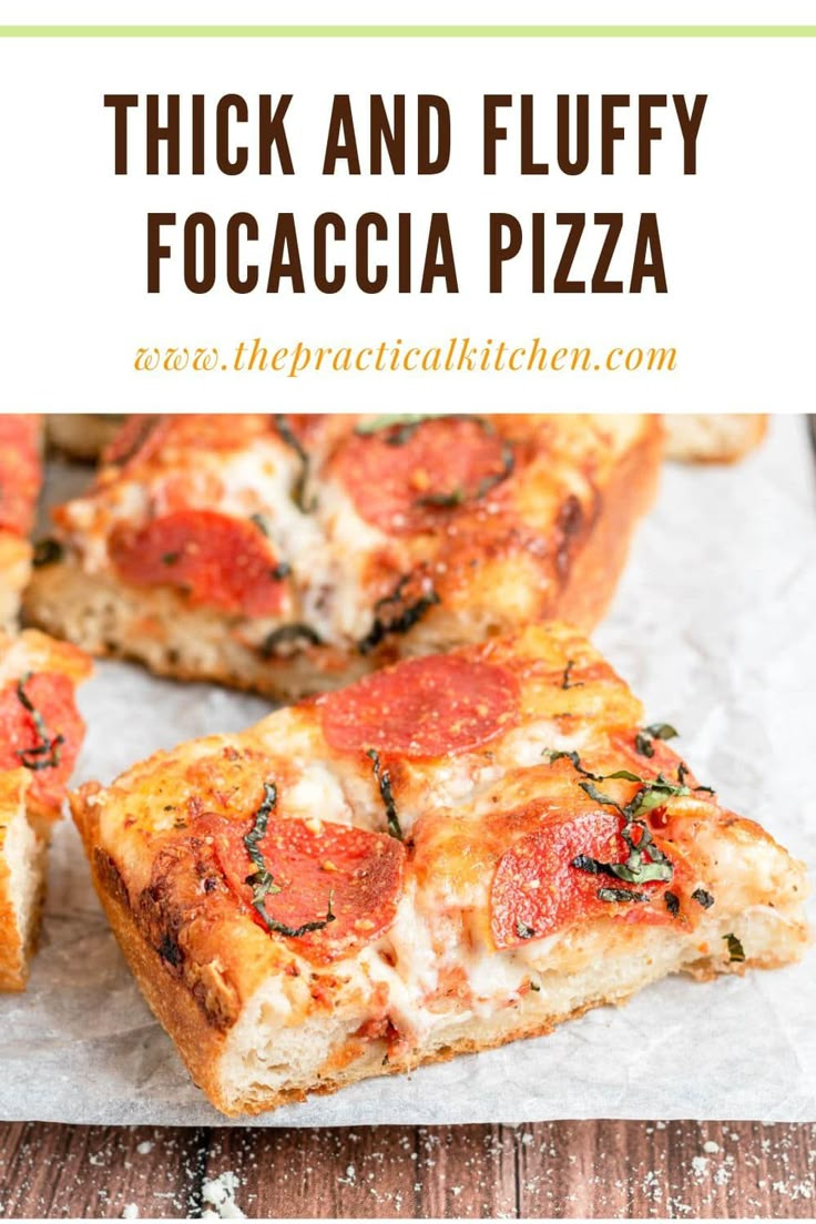 thick and fluffy focaccia pizza is the perfect appetizer for any meal