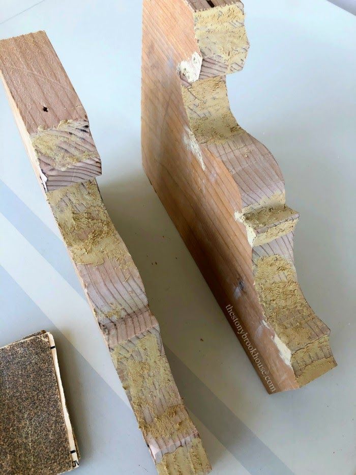 two pieces of wood that have been cut into smaller pieces and are sitting next to each other