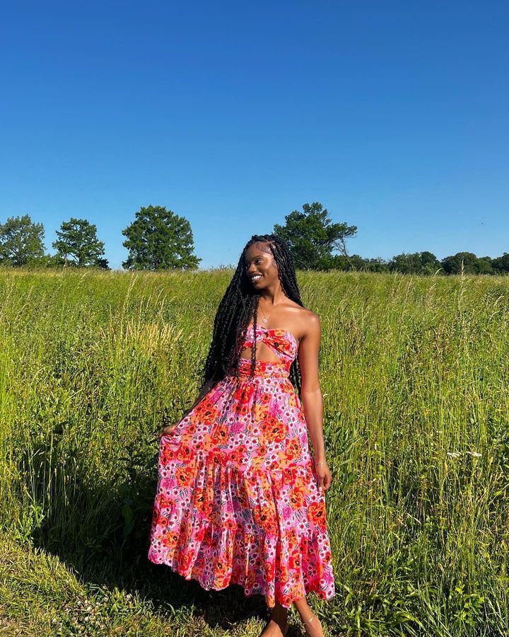 Sun Dresses Aesthetic Black Women, Sundress Aesthetic Black Women, Garden Party Outfit Black Women, Floral Dress Black Women, Picnic Outfits Black Women, Spring Dresses Black Women, Black Feminine Outfit Summer, Fairytale Brunch, Picnic Outfits For Women