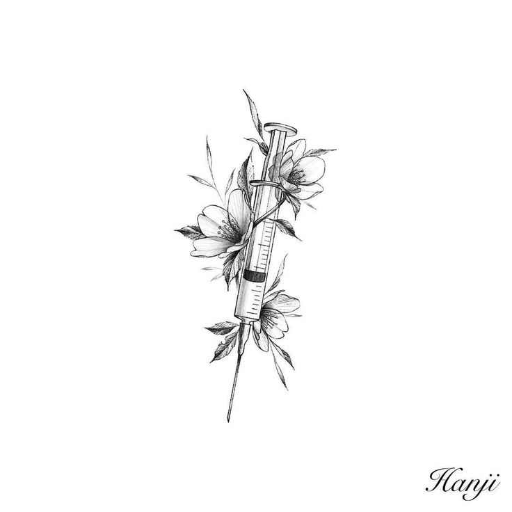 a pencil drawing of flowers on a white background