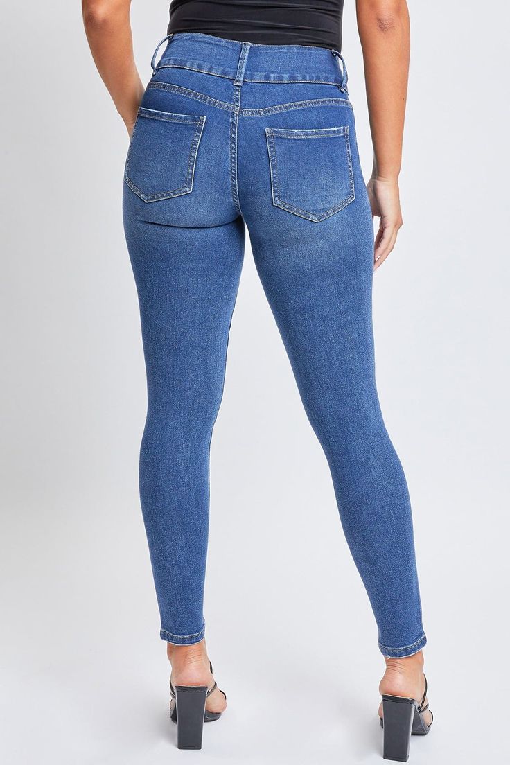 Ymi Jeans, L And Light, Women Essentials, Light Blue Color, Natural Shapes, Buy One Get One, Ankle Jeans, High Waisted Denim, Denim Jean