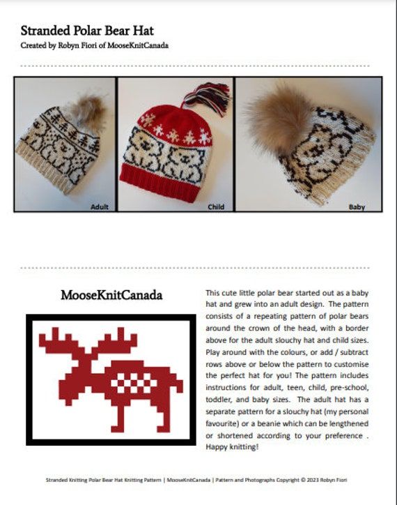 the instructions for how to make a knitted hat with pom - poms