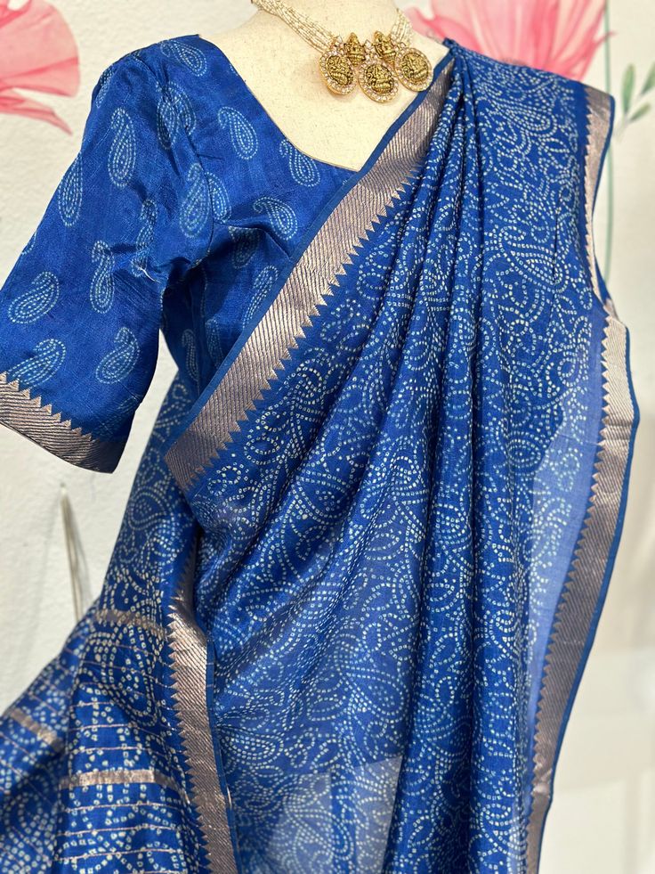 Screen Printed(handmade process) mangalagiri handloom silk saree with blouse fall and pico done blouse size 36-40 Blue Slub Silk Pre-draped Saree With Unstitched Blouse, Festival Cotton Silk Pre-draped Saree With Unstitched Blouse, Blue Slub Silk Pre-draped Saree With Self Design, Traditional Block Print Cotton Silk Pre-draped Saree, Designer Handloom Chanderi Pre-draped Saree, Handloom Slub Silk Pre-draped Saree For Diwali, Wedding Chanderi Pre-draped Saree With Block Print, Festive Cotton Pre-draped Saree With Block Print, Blue Block Print Cotton Silk Dupatta