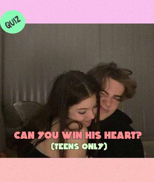 two people hugging each other with the caption can you win his heart? teens only