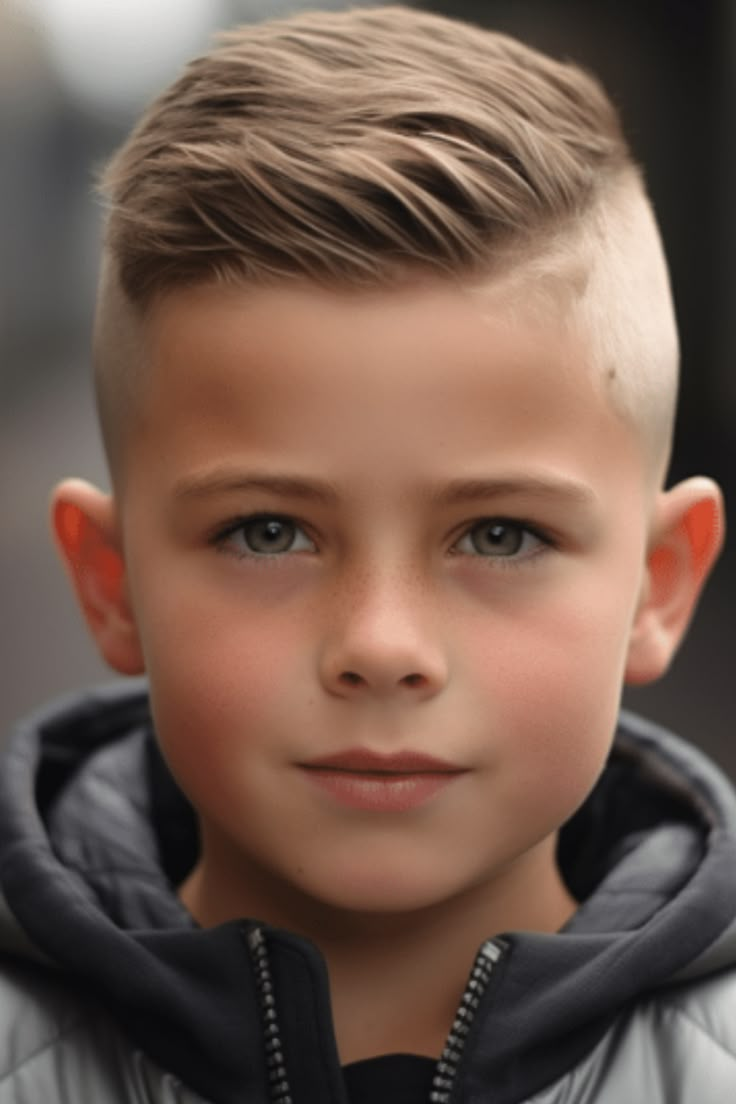 The classic crew cut is a timeless choice for boys’ haircuts. Perfect for those with short hair, this style can be easily maintained with some matte clay. Click here to check out more trendiest boys haircuts for school.