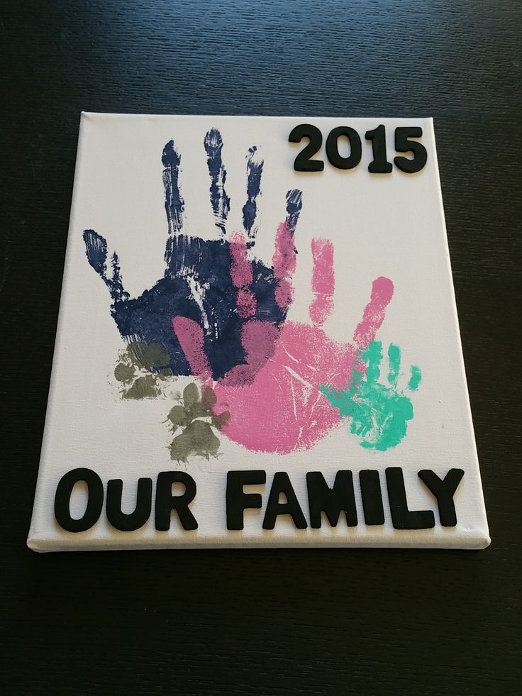 a handprinted sign that says, 2013 our family