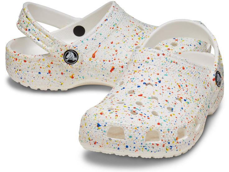 PRICES MAY VARY. Find Your Size: We recommend sizing up (e.g. if you are a 7.5, size up to an 8) Crocs for Everyone: Just like the adult Classic Crocs, the kids' version offers the same great shoe for youngsters. Easy on and easy off makes these the pair of Crocs kids need. Lightweight and Fun Water Shoes: Keep your kids comfortable with these Crocs featuring iconic lightweight comfort. The ventilation ports enhance breathability and quick water and debris shedding, making them the perfect water Textured Paint, Kids Clogs, Splatter Paint, Paint Splatters, Winter Lookbook, Canvas Boots, Summer Lookbook, Boot Brands, Clogs Shoes