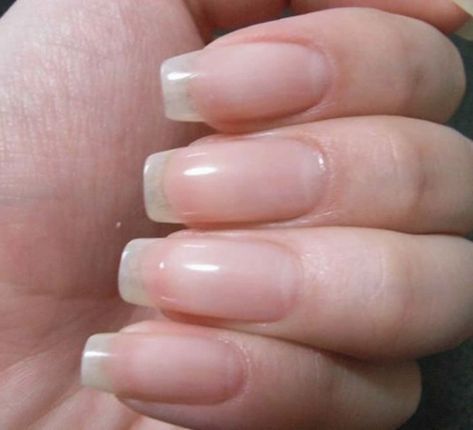 Natural Nail Shapes, Long Natural Nails, Natural Acrylic Nails, Real Nails, Remove Acrylic Nails, Natural Nail Designs, Nails Natural, Nail Bed, Nail Growth