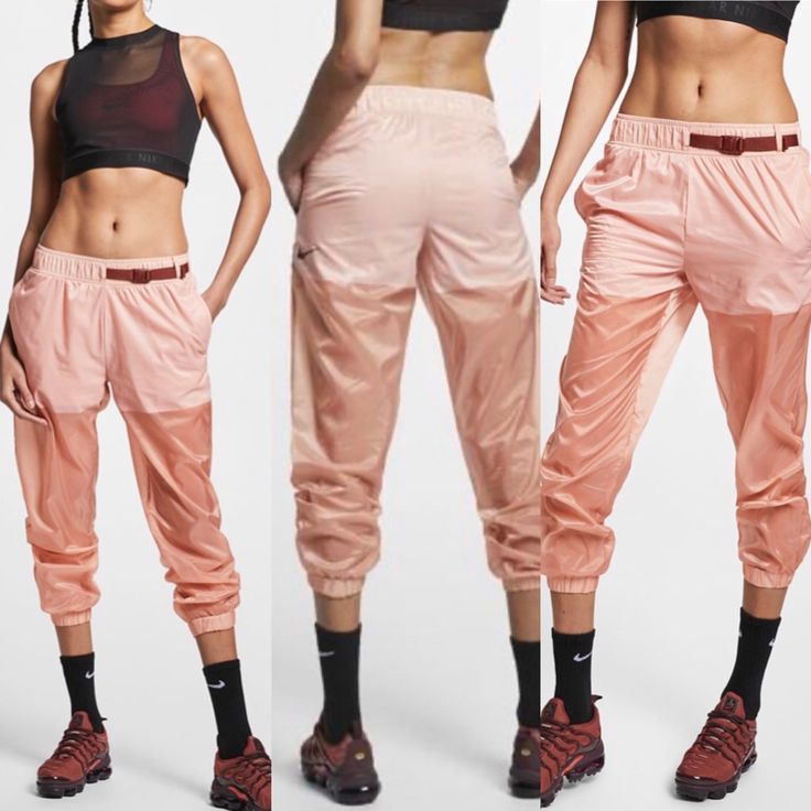 Reposhing This Item I Purchased From @Kirasboutique. New With Tags! Cute And Stylish, Super Lightweight! Nike Pink Bottoms For Loungewear, Nike Pink Loungewear Bottoms, Pink Parachute Pants With Pockets For Summer, Casual Pink Nylon Pants, Spring Nylon Pink Pants, Nike Summer Athleisure Pants, Nike Athleisure Pants For Summer, Pink Nylon Bottoms With Elastic Waistband, Pink Relaxed Fit Parachute Pants With Pockets