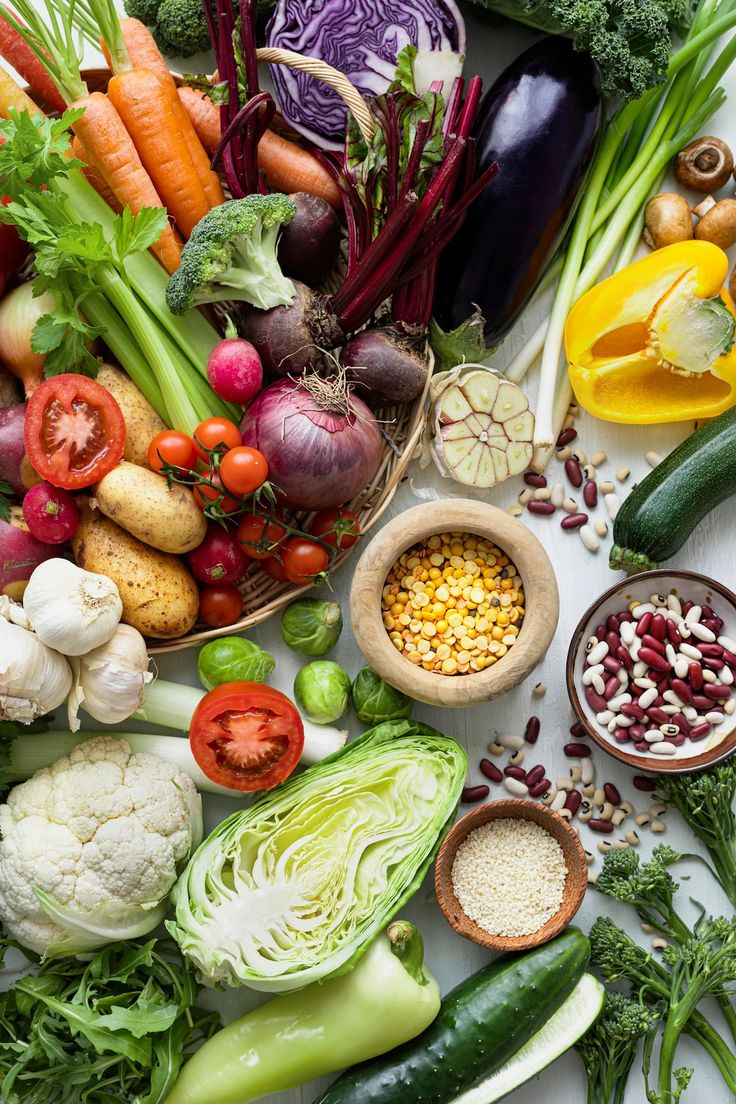 many different types of vegetables are laid out on a white surface with their names in the middle