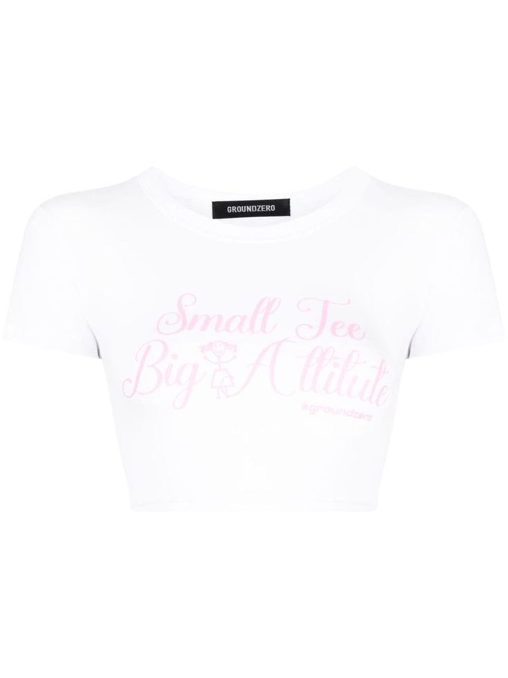 chalk white/light pink cotton slogan print to the front crew neck short sleeves cropped Pink Text Print Cropped T-shirt With Crew Neck, White Cropped Slogan T-shirt, White Graphic Cotton Cropped T-shirt, White Logo Print Cropped T-shirt, Pink Cropped Graphic T-shirt, Chalk White, Jersey Shirt, Crop Tshirt, Pink Cotton