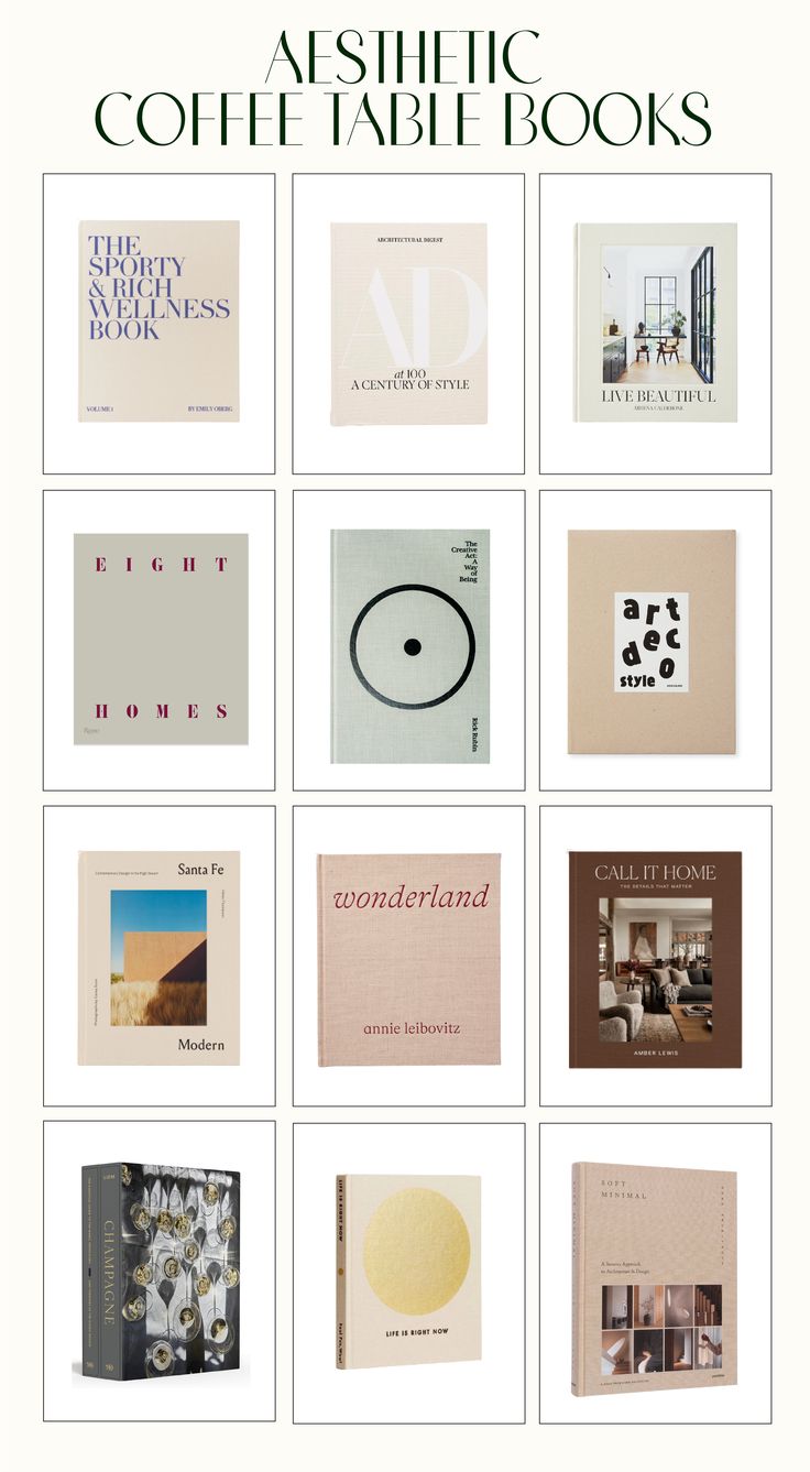 an image of some books that are in the same color and font on one page