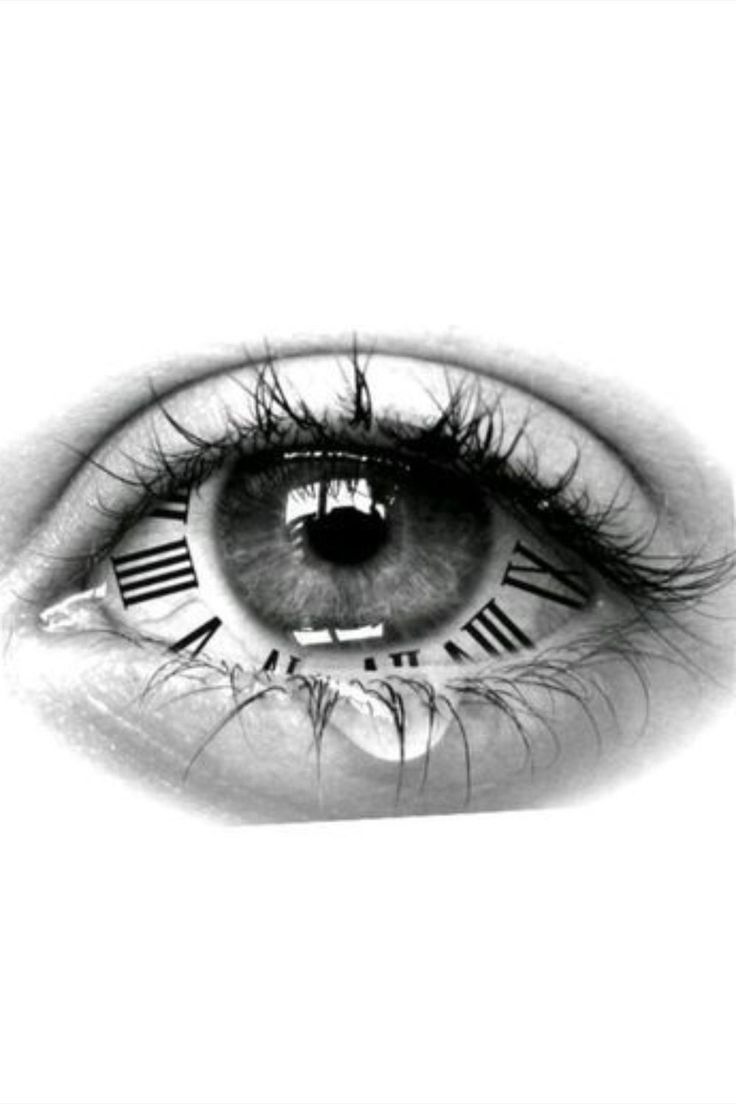 an eye with the roman numerals on it's iris and black eyelashes