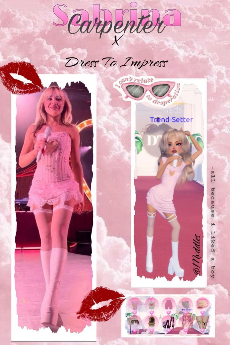 Sabrina Heart Dress, Di Sabrina Carpenter, Sabrina Dress To Impress, Sabrina Carpenter Dti Outfit, Sabrina Carpenter Heart Dress, Sabrina Carpenter Heart Outfit, Pink Dress To Impress Outfit, Sabrina Carpenter Dress To Impress, Pink Dress To Impress