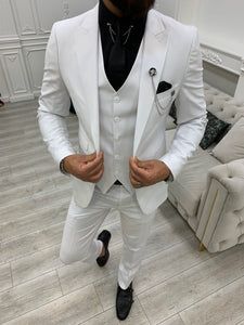 Prom Suits For Men White, Suit With Chain, Tuxedo Suit For Men, Prom Tuxedo, Pants Gift, Formal Suit, White Suit, Fashion Suits For Men, Tuxedo Suit