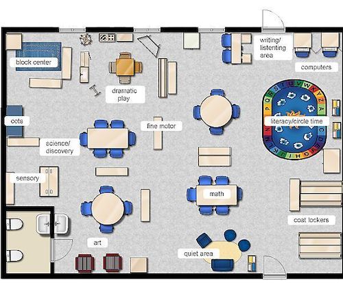 the floor plan for a conference room with tables and chairs, couches, and desks