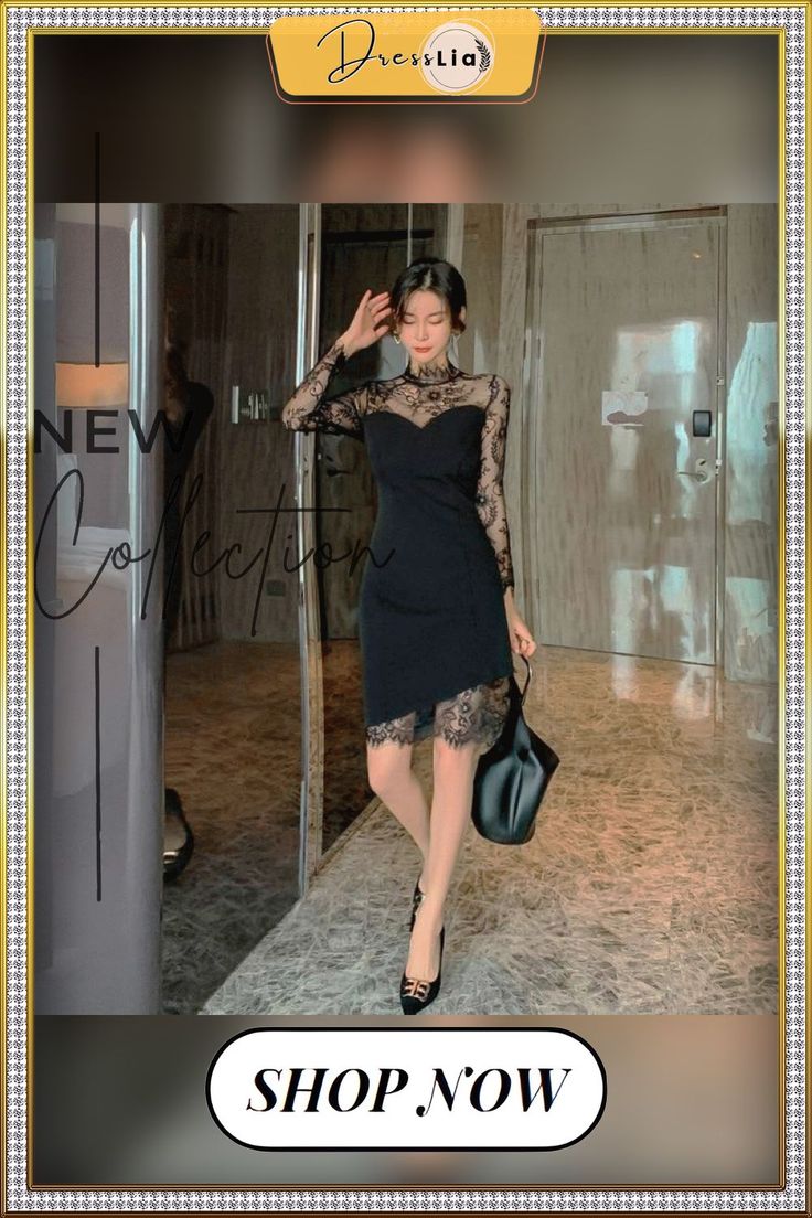 New Spring Autumn Woman Clothes Translucent Sexy Party Dress Lace Stitching Long Sleeve Dresses Fashion Fall Women Clothing Autumn Woman, Woman Clothes, Long Sleeve Dresses, Sleeve Dresses, Fashion Fall, Dress Lace, Women Clothing, Lace Dress, Party Dress