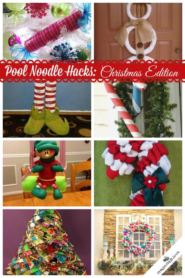 christmas decorations and crafts are featured in this collage