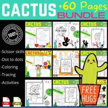 cactus activity pack for kids with free printables