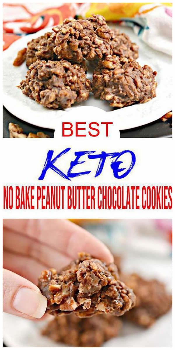 keto low carb no bake peanut butter chocolate cookie stacked on white plate No Bake Keto Cookies, Chocolate Peanut Butter Cookies Recipes, Keto Peanut Butter Chocolate, Keto No Bake, Best No Bake Cookies, Fridge Food, Low Carb Cookies Recipes, Keto Cookie Recipes, Peanut Butter No Bake