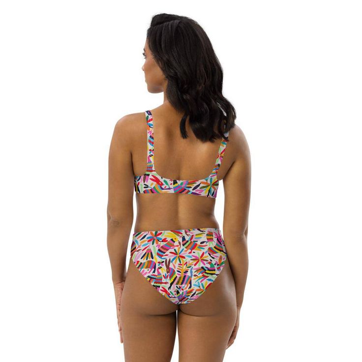 It’s too easy to fall in love with this bikini set. Removable pads and its double-layer make it comfy to wear all day by the pool or at the beach. • Fabric composition in the EU: 88% recycled polyester 12% elastane • Fabric weight in the EU: 6.78 oz/yd² (230 g/m²) • Fabric composition in MX: 81% REPREVE recycled polyester, 19% LYCRA XTRALIFE • Fabric weight in MX: 7.52 oz/yd² (255g/m²) • Double-layered and non-reversible • Removable padding • Tear-away care label Size guide XS S M L XL 2XL 3XL C Multicolor Seamless Swimwear For Vacation, Poolside High Waist Bra-friendly Tankini, High Waist Bra Friendly Tankini For Vacation, High Waist Bra-friendly Tankini For Vacation, Multicolor Swimwear With Removable Bra Pads For Pool, Multicolor Padded Swimwear For Vacation, Vacation Multicolor Padded Cups Swimwear, Vacation Multicolor Padded Swimwear, Multicolor Underwire Swimwear With Removable Bra Pads