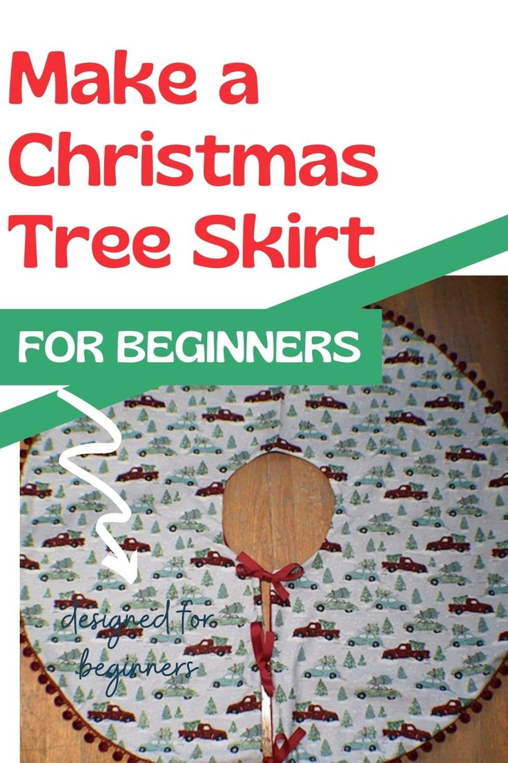 a christmas tree skirt for beginners is shown