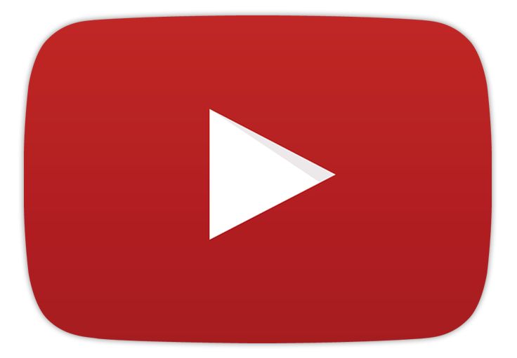 a red play button with an arrow on it