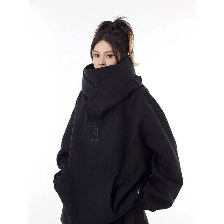 Thick hood | Turtleneck Resistant hoodie: Made with high-quality cotton that is durable, flexible, and lightweight to preserve your mobility while keeping you warm Functional Clothing: This protects you from the elements and completes your urban outfits Design: Street Tech Clothing, Harajuku Style