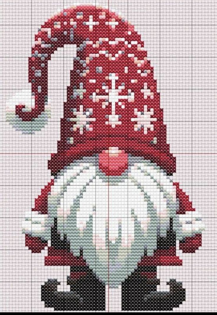 a cross stitch pattern with a santa clause on it