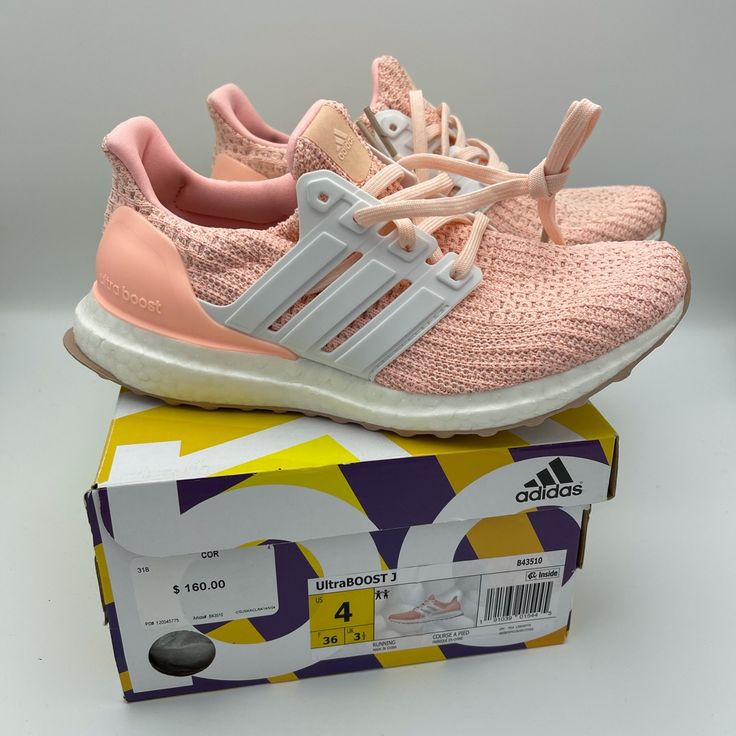 Brand New!! Adidas Youth Size 4 Ultraboost (Pink/Cloud White/White) B43510. Should Fit Like A Wmns 5.5! Adidas Pink Sneakers With Air Cushioning, Adidas Gazelle Grey, Adidas Nmd R1 Women, Adidas Gazelle Pink, Adidas Gazelle Women, Pink And White Adidas, Adidas Superstar Pink, Adidas Torsion, Adidas White Sneakers