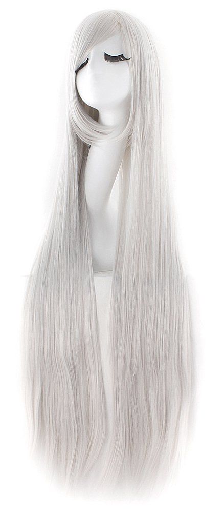 PRICES MAY VARY. 100% Brand New Material : 100% High Temperature Fiber Length: Approx 100cm/ 39 Inch Wig Cap Size: The maximum circumference Approx 20~21inch/51~53cm(Exist 1~2cm normal error), the size of wig cap is adjustable Package included:1 wig 1.Our wig product is made of Kanekalon fiber which is a thermostable Material and called "High-temperature resistance fiber". it can be curled or straightened by Electronic Hair stick under 120 degrees Celsius. Generally, The suitable temperature is Long White Hair Wig, Party Wig, Wig Party, Cosplay Hair, Natural Wigs, Trendy Hair Color, Anime Costumes, Anime Hair, Hair Reference