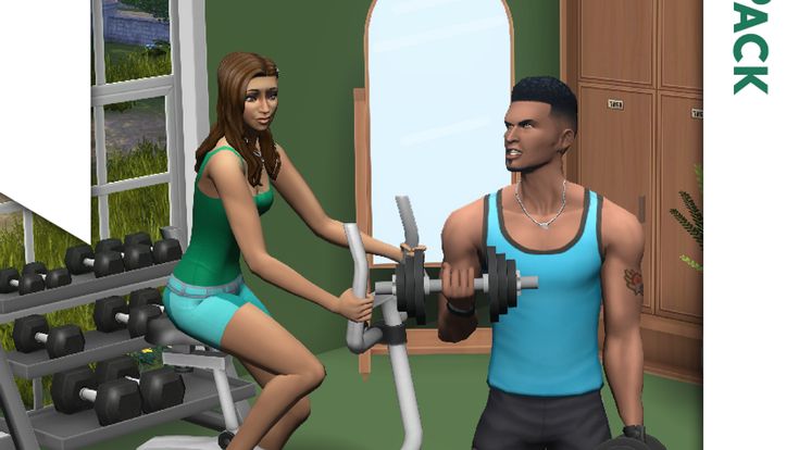 a man and woman are working out in the gym