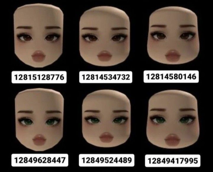 many different types of eyes and hair with numbers on them for each person to see