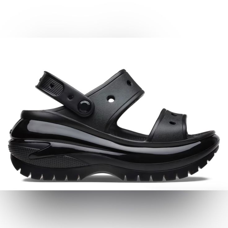 New Crocs Mega Crush Sandals Black Women’s Size 7 With Tags. Mega Crush Sandal, Crocs Platform Clog, Crocs Platform, Platform Crocs, Crocs Sandals, Crocs Clogs, Platform Clogs, Clog Sandals, Women's Crocs