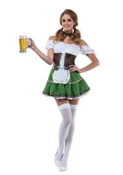 Beer Girl Halloween Costume, Attached Sleeves, Woman Beer, Beer Girl Costume, Beer Girl, White Apron, Corset Style Tops, Vintage Beer, White Cups