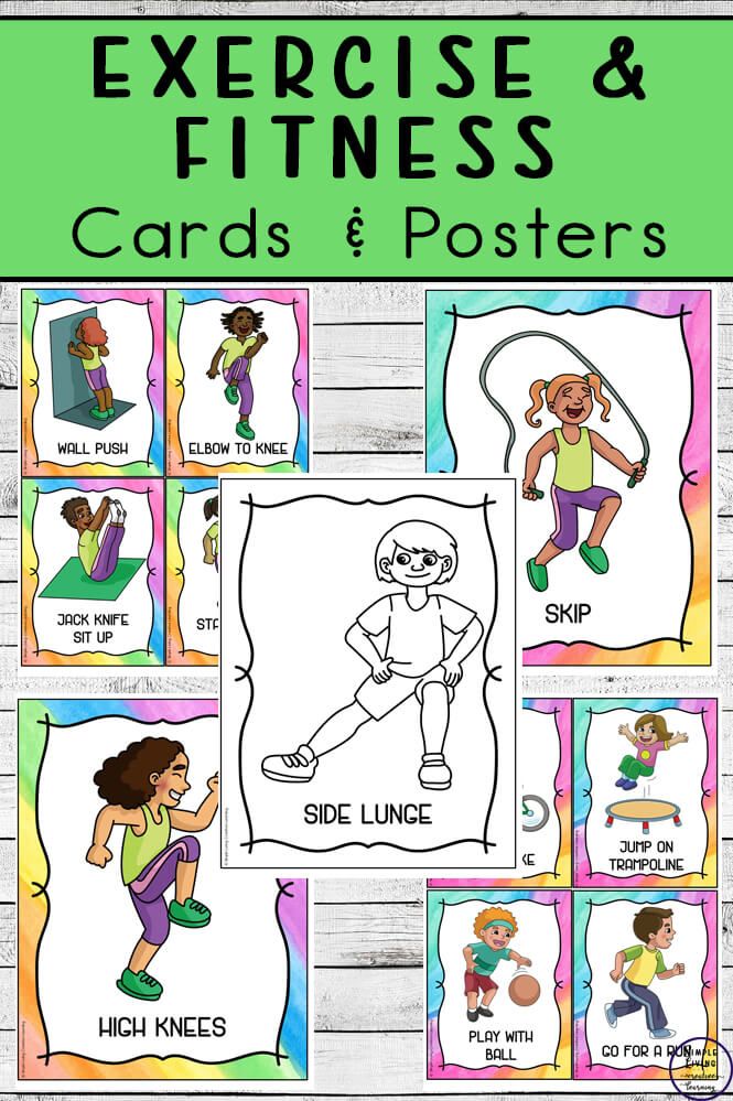 exercise and fitness posters for kids