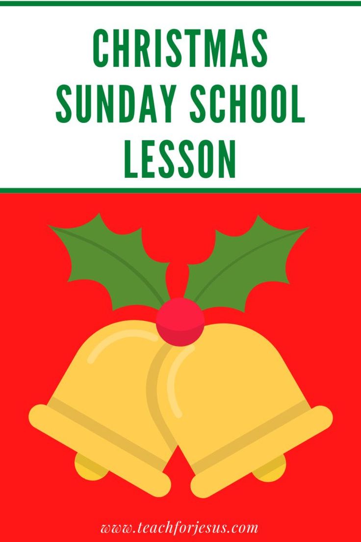 a christmas sunday school lesson with bells and holly